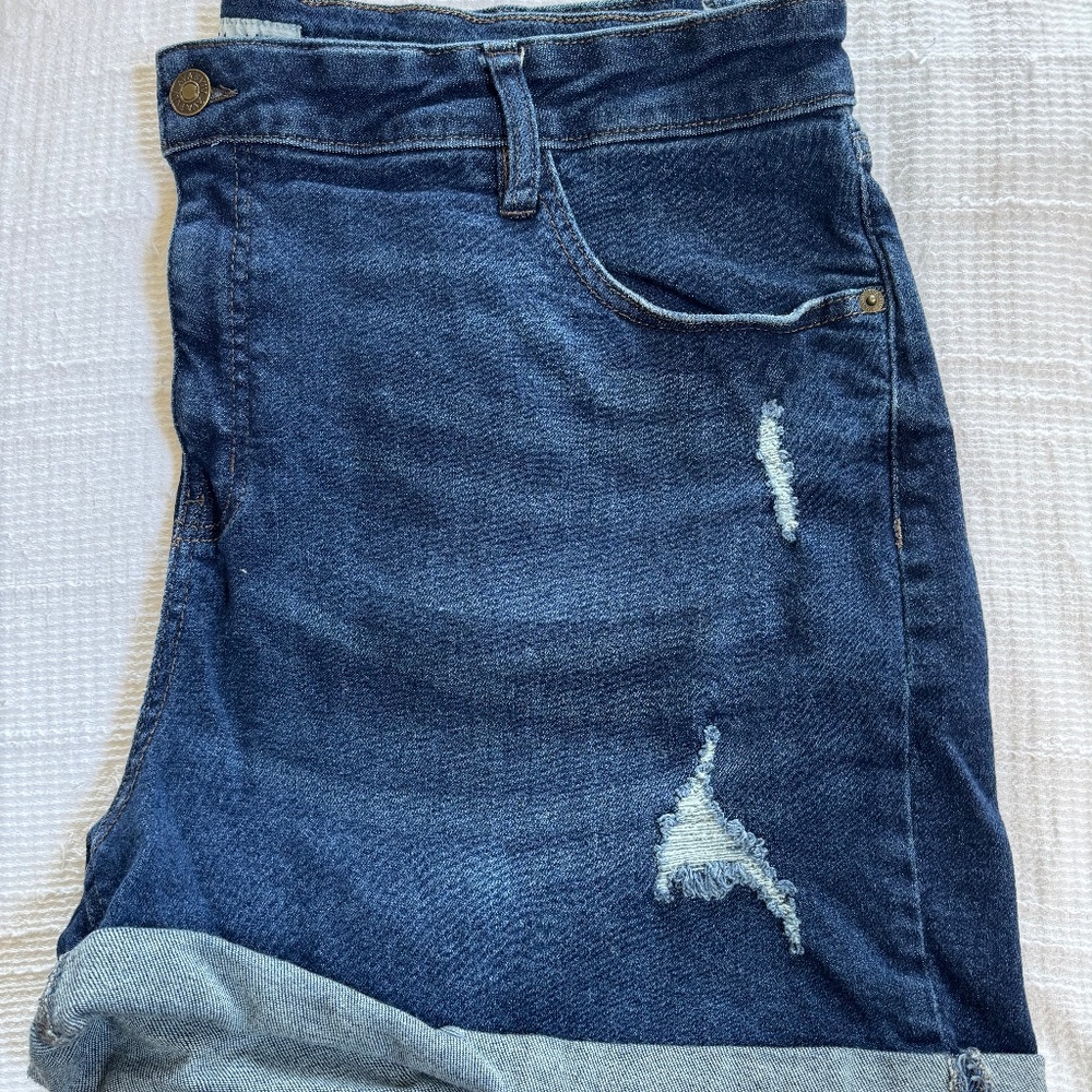 High Rise Denim Shorts